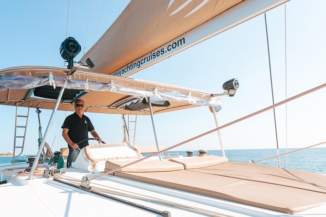 Luxury Santorini Catamaran Cruise: Lunch, BBQ, Drinks, Transfers - The South-Coast Sight Drive: Red Beach, White Beach, Indian Rocks