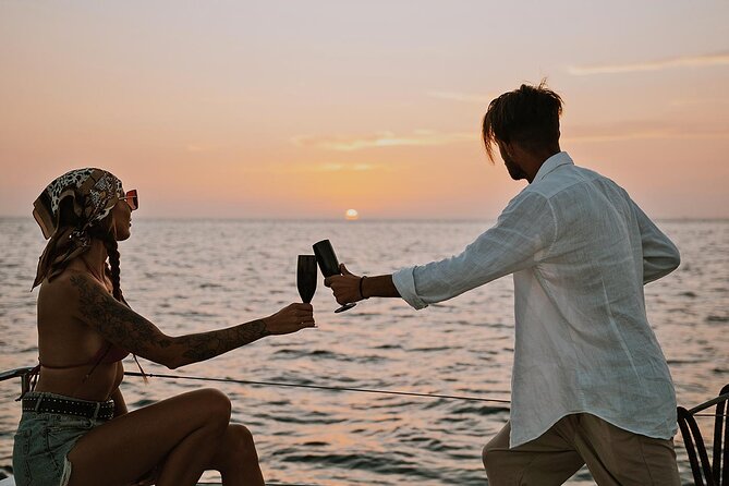 Luxury Santorini Sunset Cruise: Dinner, BBQ, Open Bar, Transfers - The small-group factor: up to 20 people, strong staff energy
