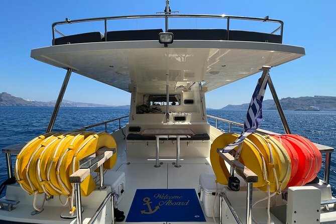 Private Full-Day Motor Yacht Cruise with Meal, Open Bar+Transfers - Akrotiri Lighthouse and the caldera “side quests” that make the day feel complete