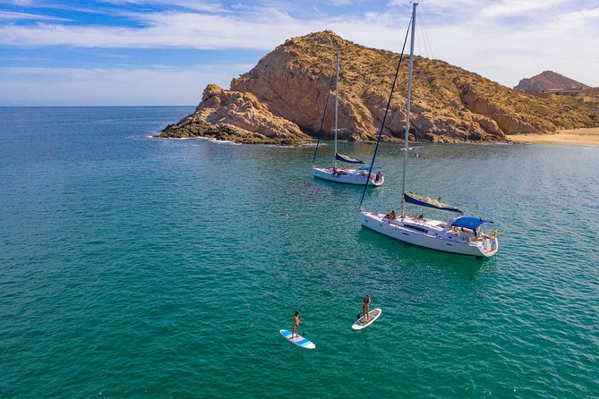 Private Luxury Sailing Cruise in Los Cabos with Lunch and Open Bar - Paddleboards and snorkeling gear: included, but use it smart