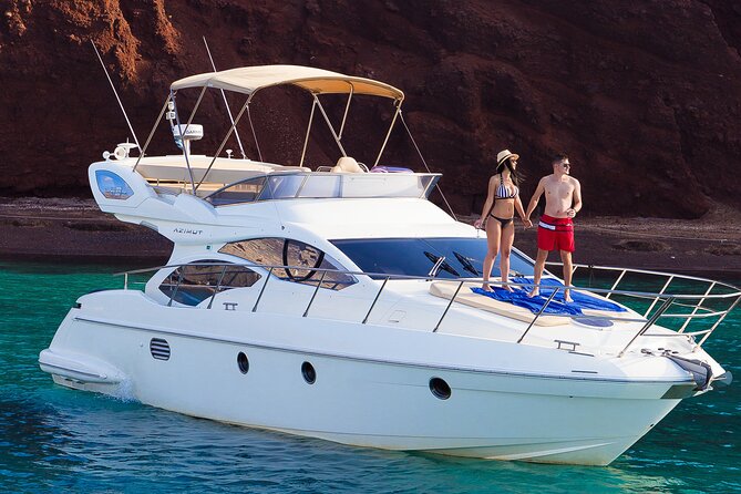 Private Motor Yacht Cruise with BBQ, Open Bar & Transfers - Thirassia Island: A Caldera Side Trip With Breathing Room