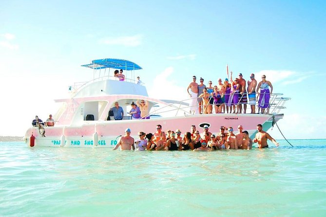 Punta Cana Private Booze Cruise with Open Bar (10+ People) - The pink boat, gated slide, and the crew that keeps things moving