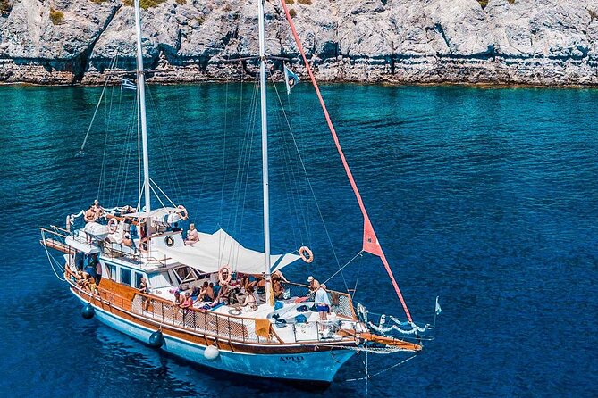 Rhodes Day Cruise (with lunch & unlimited drinks) 5,5 Hours - Anthony Quinn Bay: the postcard swim in the middle of the day