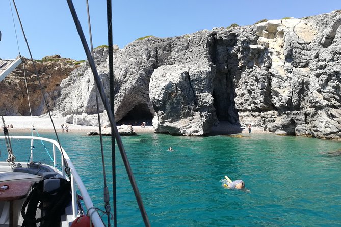 Rhodes Exclusive Swim Cruise Cocktail Open bar & Gourmet Buffet - Stop 2: Afandou Beach, caves, and that on-board lunch rhythm