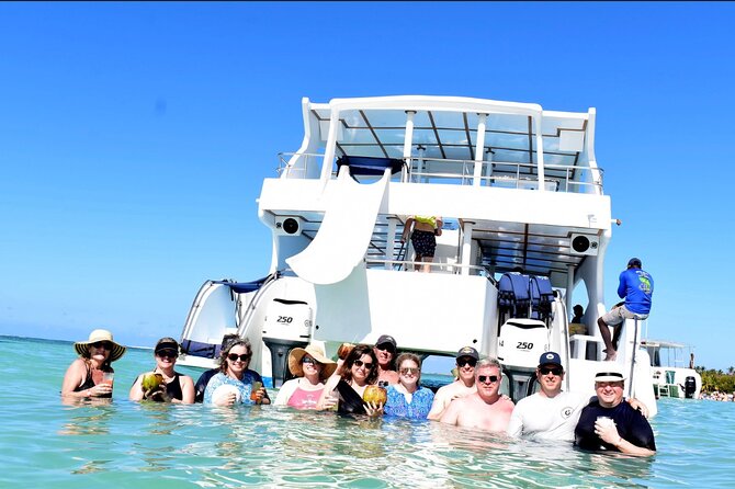 Sand-Bar Punta Cana Party Boat unlimited drinks, snorkeling Vibes - Floating Water Pad and the Boat Slide: When the Party Becomes Play