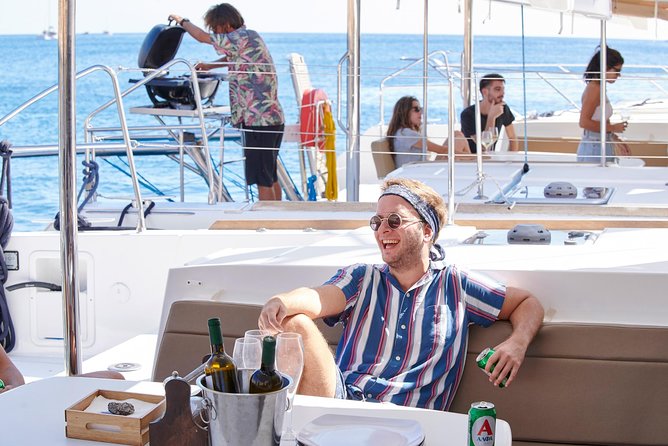 Santorini Platinum Catamaran Cruise with Meal, BBQ and Open Bar - Mesa Pigadia: snorkel time in clear water